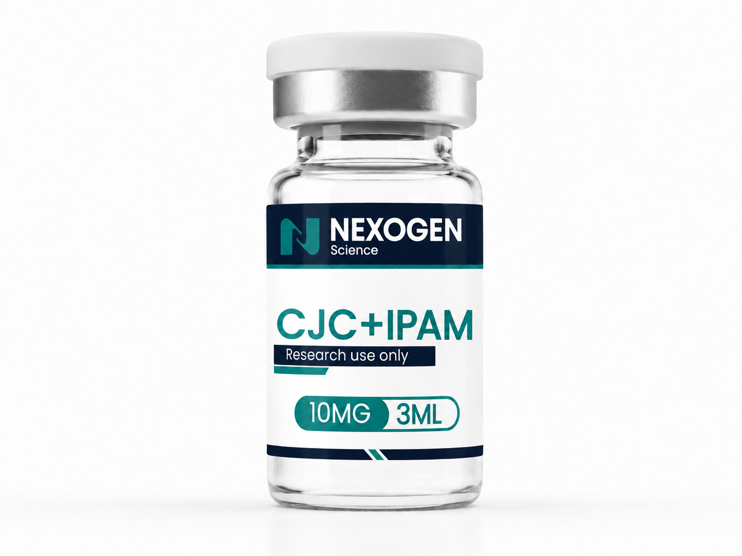 CJC-1295 plus Ipamorelin 10 mg research formulation vial